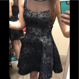 Navy and silver semi formal dress